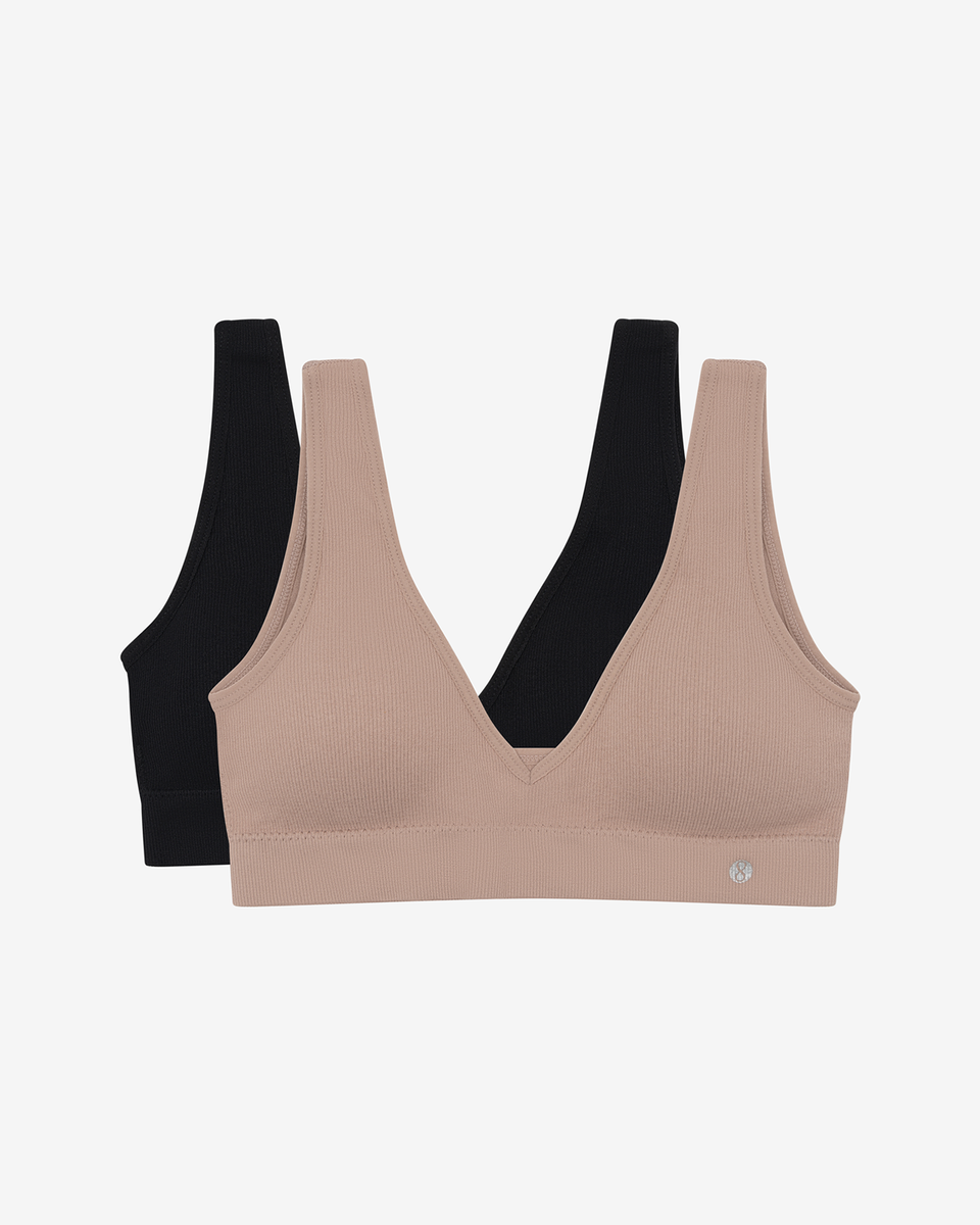 2 in 1 Second Skin Seamless Bra with Convertible Strap in Walnut and C –  Herah